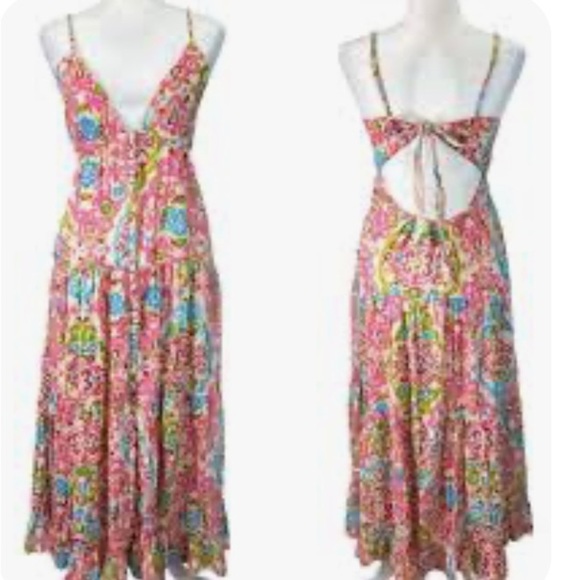 House of Harlow 1960 Pink and Blue Cut Out Maxi Dress - Picture 2 of 14
